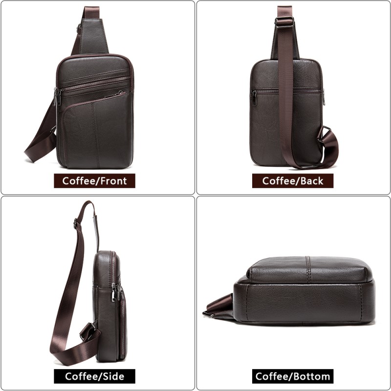 Δερμάτινο τσαντάκι crossbody Cardinal 8696 καφέ