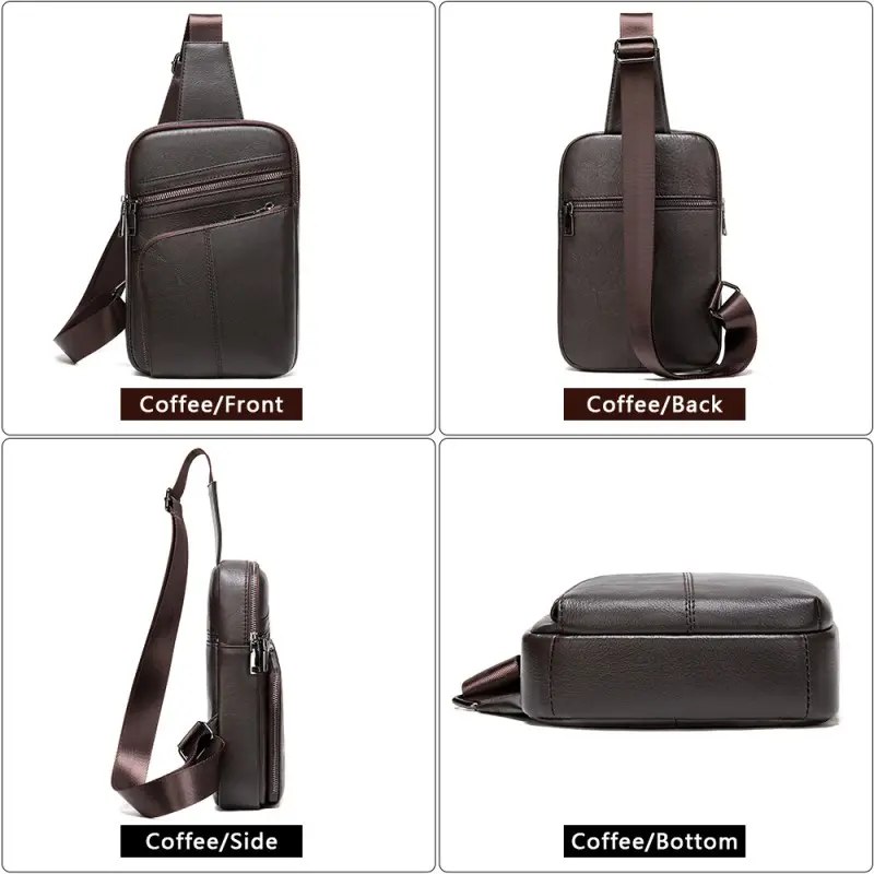 Δερμάτινο τσαντάκι crossbody Cardinal 8696 καφέ Δερμάτινο τσαντάκι crossbody Cardinal 8696 καφέ