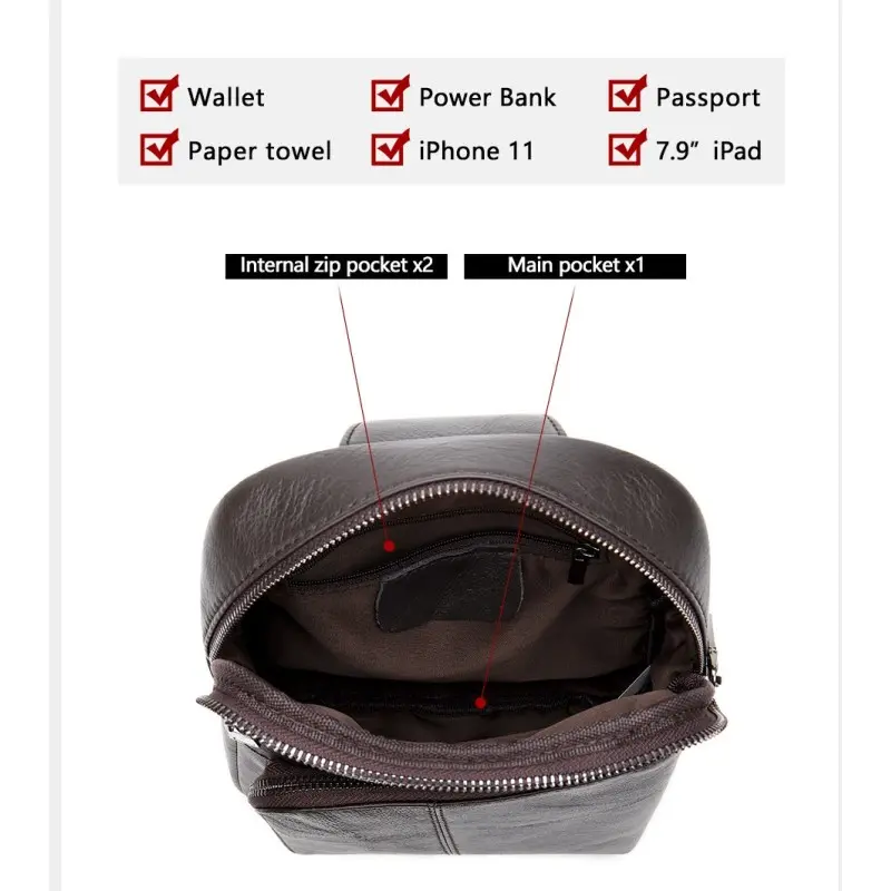 Δερμάτινο τσαντάκι crossbody Cardinal 8696 καφέ Δερμάτινο τσαντάκι crossbody Cardinal 8696 καφέ