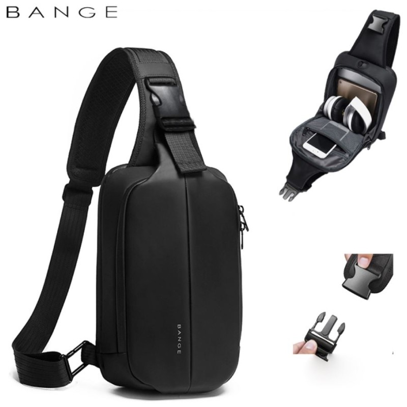 Τσαντάκι ώμου χιαστί crossbody Bange 7210 μαύρο