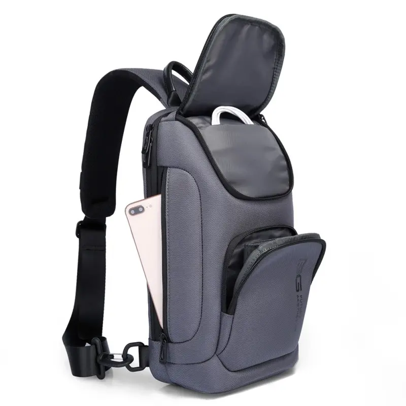 Τσαντάκι ώμου χιαστί crossbody Bange 7565 γκρί Τσαντάκι ώμου χιαστί crossbody Bange 7565 γκρί