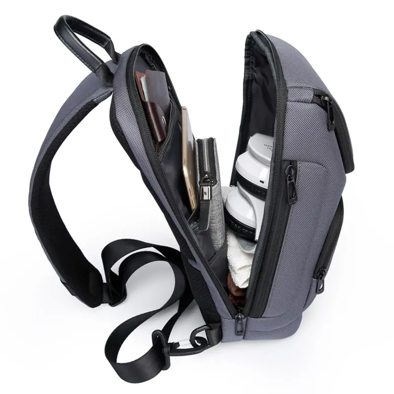Τσαντάκι ώμου χιαστί crossbody Bange 7565 γκρί Τσαντάκι ώμου χιαστί crossbody Bange 7565 γκρί