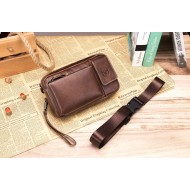 Δερμάτινο τσαντάκι μέσης Bull Captain YB 025 σκούρο καφέ