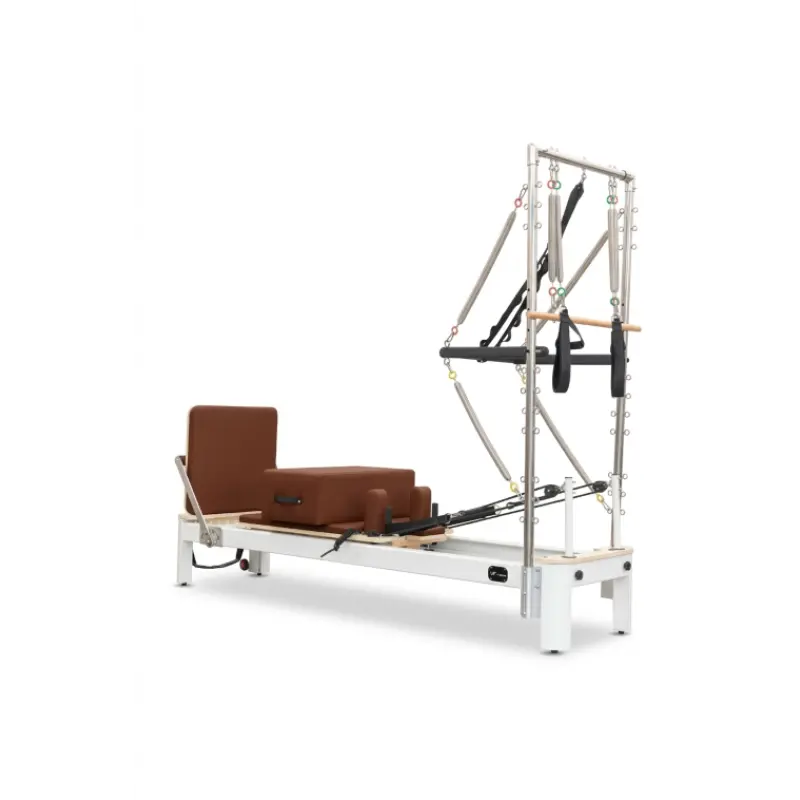 Viking Pilates Reformer με Tower, Brown Leather - Σε 24 Άτοκες Δόσεις