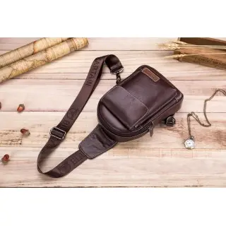 Δερμάτινο τσαντάκι body Bull Captain XB 097 καφέ