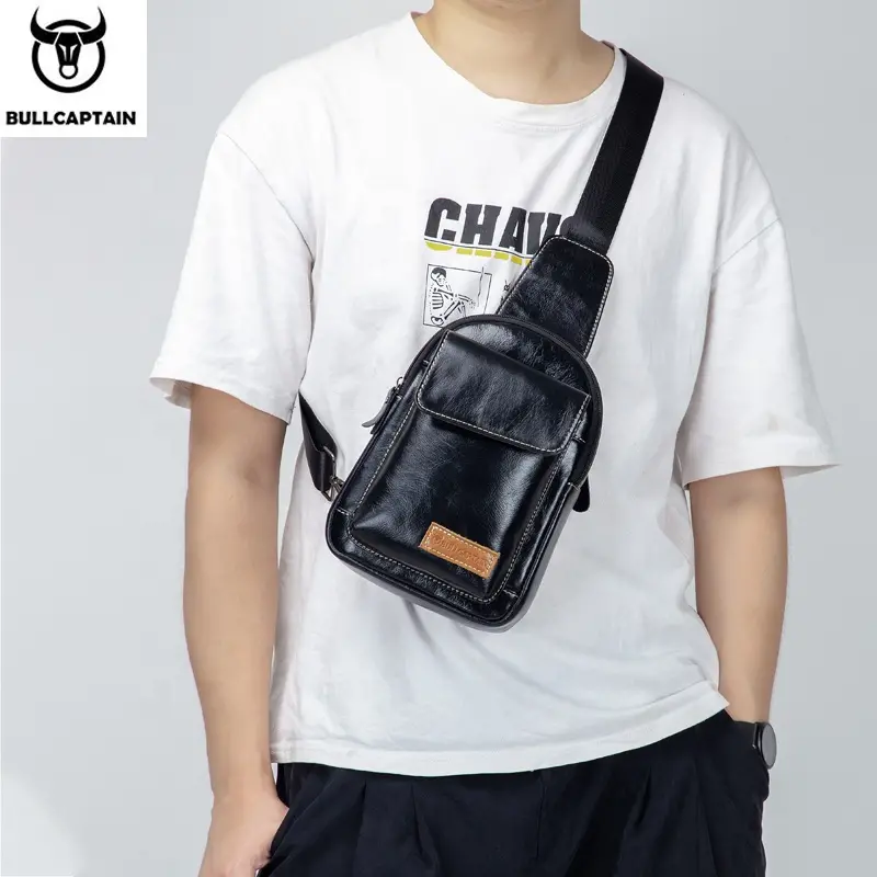 Δερμάτινο τσαντάκι body Bull Captain XB 097 μαύρο