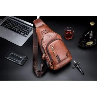 Δερμάτινο τσαντάκι body Bull Captain XB 129 καφέ Δερμάτινο τσαντάκι body Bull Captain XB 129 καφέ