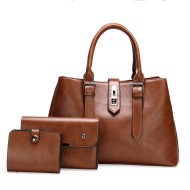 Γυναικείο σετ τσάντας χιαστί/ώμου/χειρός/πορτοφόλι Cardinal zm588 light brown