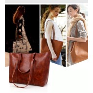 Γυναικείο σετ τσάντας χιαστί/ώμου/πορτοφόλι/τσάντα χειρός Cardinal zm594 καφέ