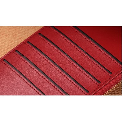 Γυναικείο δερμάτινο πορτοφόλι William Polo 195219 κόκκινο