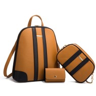 Γυναικείο σετ Σακίδιο πλάτης/τσάντα χιαστί/πορτοφόλι Cardinal ZM581 brown