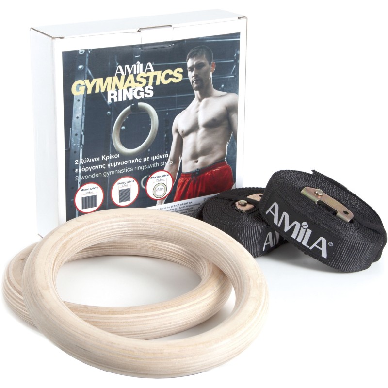 Amila Κρίκοι γυμναστικής WOOD Gymnastics Rings - 84762