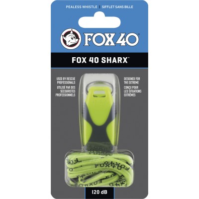 Fox Σφυρίχτρα  Sharx Safety Νέον-Γκρι με Κορδόνι - 87032308