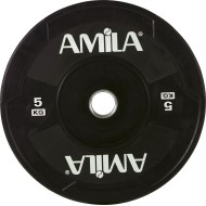 Amila Δίσκος Black W Bumper 50mm 5Kg - 90306