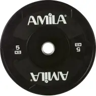 Amila Δίσκος Black W Bumper 50mm 5Kg - 90306