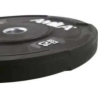 Amila Δίσκος Black W Bumper 50mm 10Kg - 90307