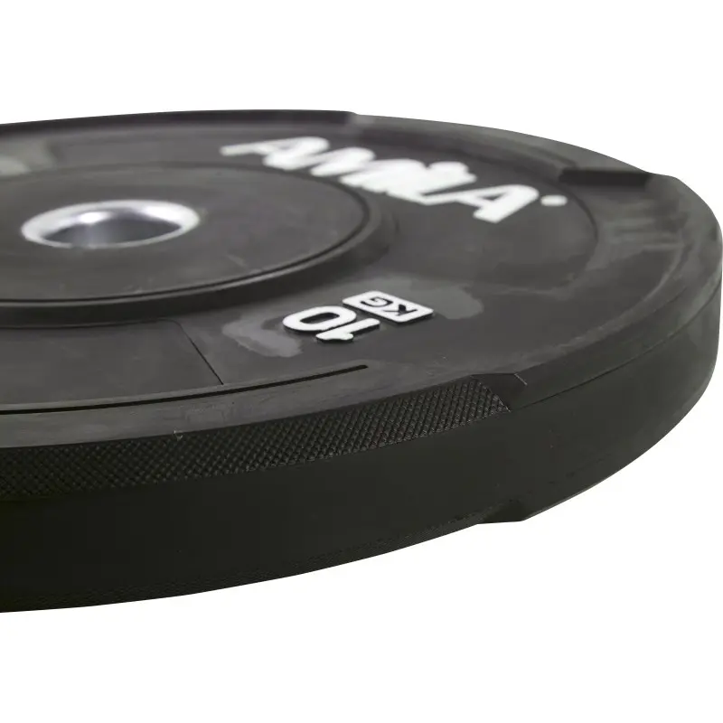 Amila Δίσκος Black W Bumper 50mm 10Kg - 90307