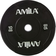 Amila Δίσκος Black W Bumper 50mm 10Kg - 90307