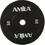 Amila Δίσκος Black W Bumper 50mm 10Kg - 90307