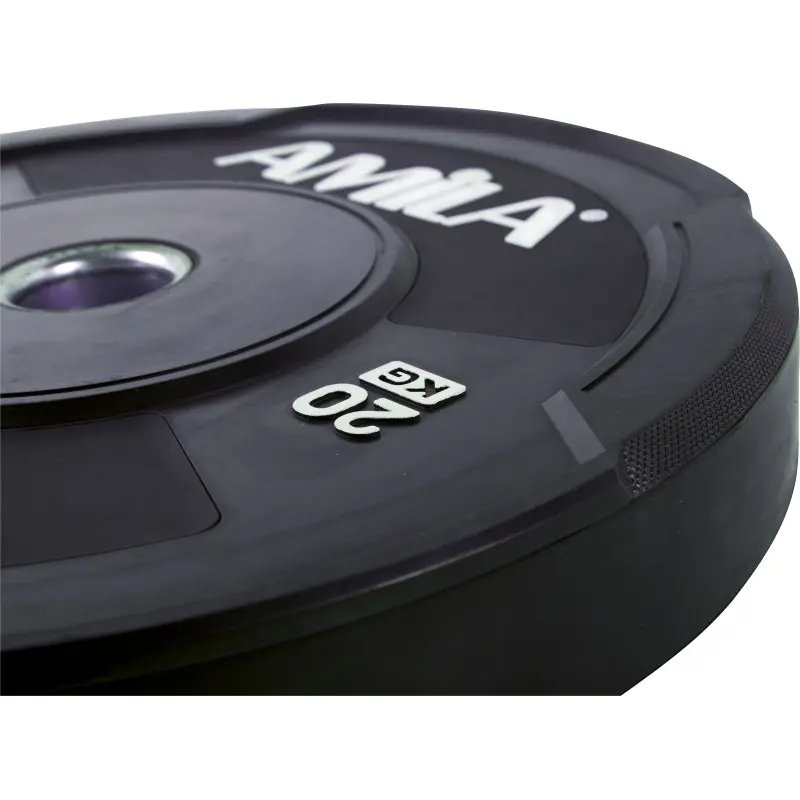 Amila Δίσκος Black W Bumper 50mm 20Kg - 90308 Amila Δίσκος Black W Bumper 50mm 20Kg - 90308