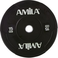 Amila Δίσκος Black W Bumper 50mm 15Kg - 90309