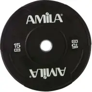 Amila Δίσκος Black W Bumper 50mm 15Kg - 90309 Amila Δίσκος Black W Bumper 50mm 15Kg - 90309