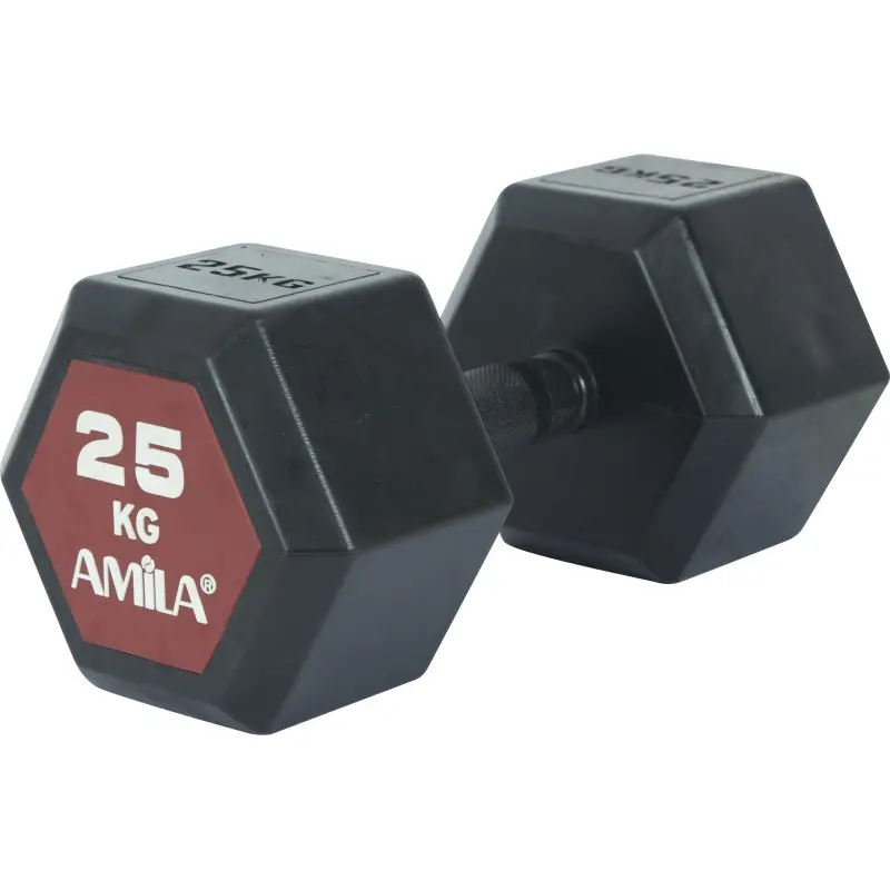 Amila Aλτήρας Εξάγωνος Original Rubber H - 25.0Kg - 90597 Amila Aλτήρας Εξάγωνος Original Rubber H - 25.0Kg - 90597