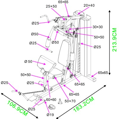 Amila Πολυόργανο Γυμναστικής HG1200 - 91204 - Σε 12 Άτοκες Δόσεις