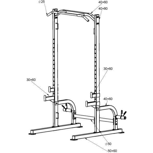 Amila Μηχάνημα Half Rack HR350 - 91206