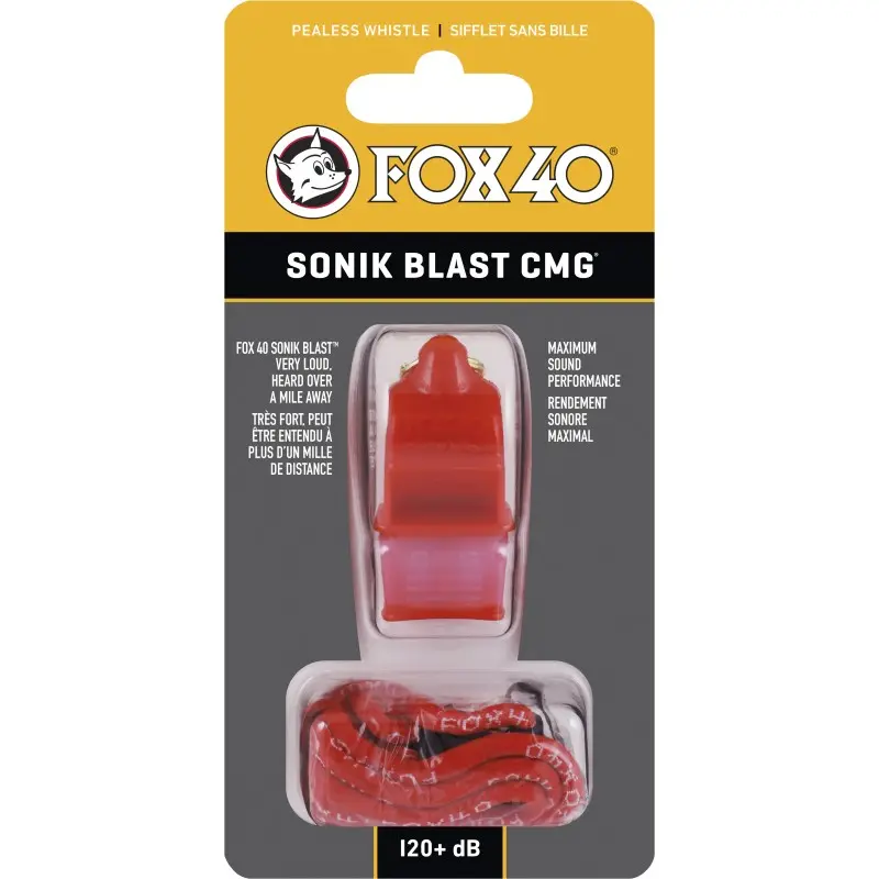 Fox Σφυρίχτρα  Sonic Blast CMG Safety Κόκκινη με Κορδόνι - 92030108