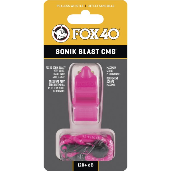 Fox Σφυρίχτρα  Sonic Blast CMG Safety Ροζ με Κορδόνι - 92030408