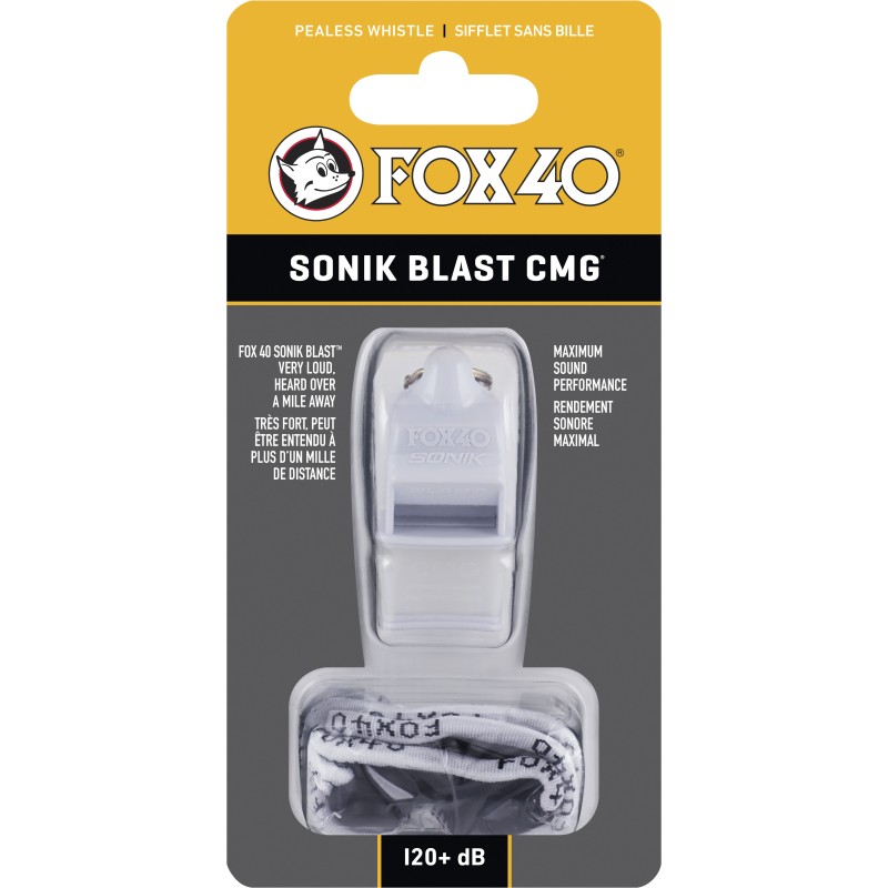 Fox Σφυρίχτρα  Sonic Blast CMG Safety Λευκή με Κορδόνι - 92030708