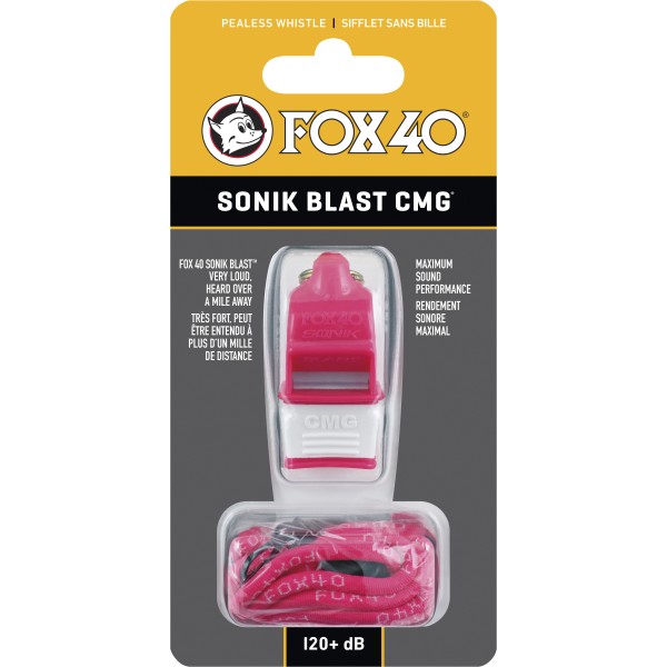 Fox Σφυρίχτρα  Sonic Blast CMG Safety Ροζ-Λευκή με Κορδόνι - 92033408