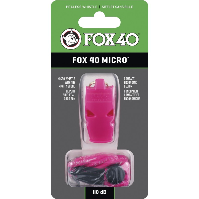 Fox Σφυρίχτρα  Micro Safety Ροζ με Κορδόνι - 95130408