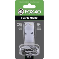 Fox Σφυρίχτρα  Micro Safety Λευκή με Κορδόνι - 95130708