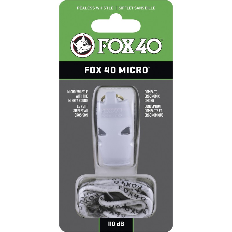 Fox Σφυρίχτρα  Micro Safety Λευκή με Κορδόνι - 95130708