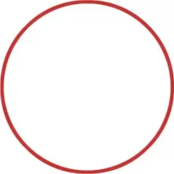 Amila Χούλα-Χουπ HQ 60cm - Φ19mm - 230gr. Κόκκινο - 98803