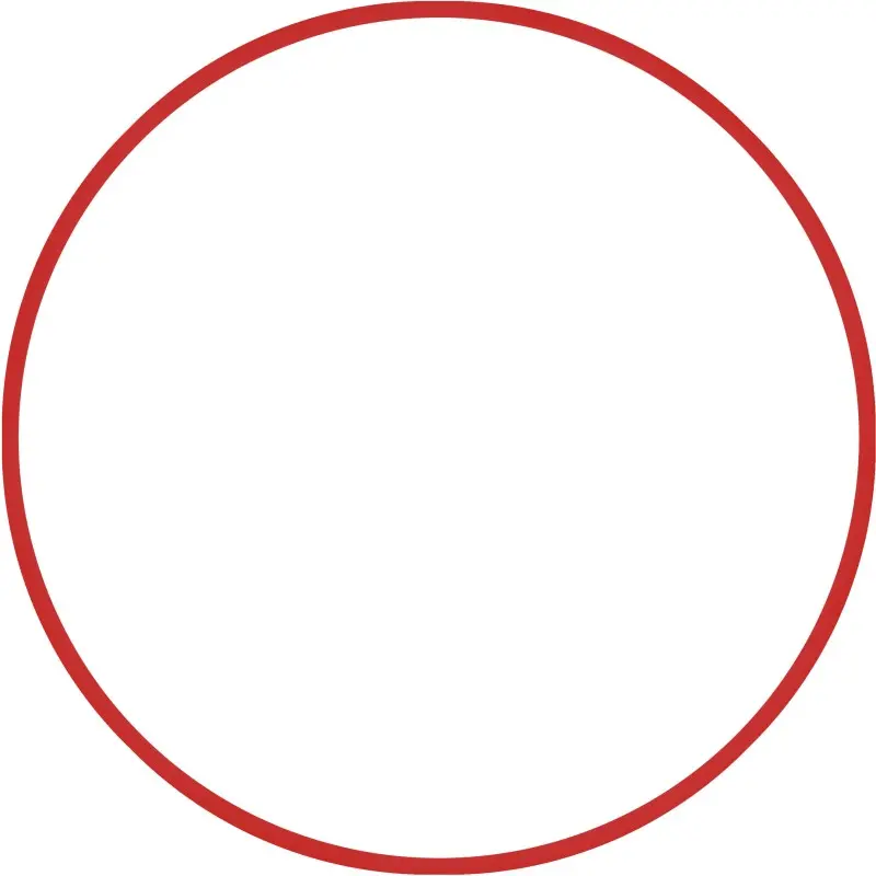 Amila Χούλα-Χουπ HQ 60cm - Φ19mm - 230gr. Κόκκινο - 98803
