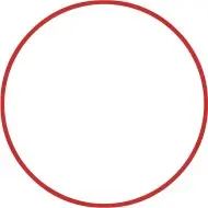Amila Χούλα Χουπ HQ 80cm - Φ19mm - 330gr. Κόκκινο - 98817