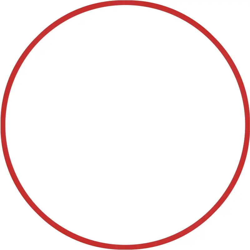 Amila Χούλα Χουπ HQ 80cm - Φ19mm - 330gr. Κόκκινο - 98817