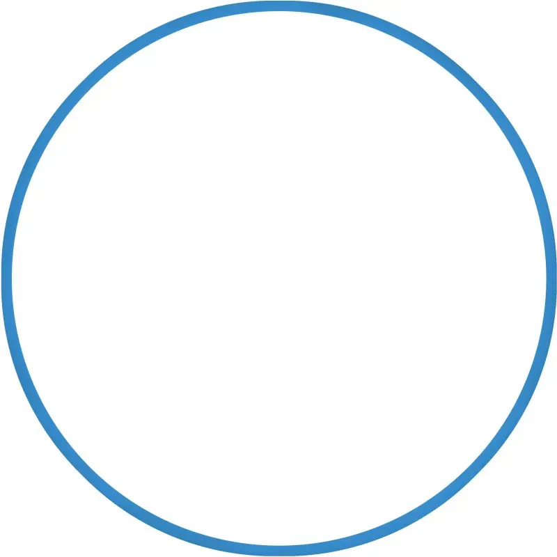 Amila Χούλα Χουπ HQ 80cm - Φ19mm - 330gr. Μπλε - 98818
