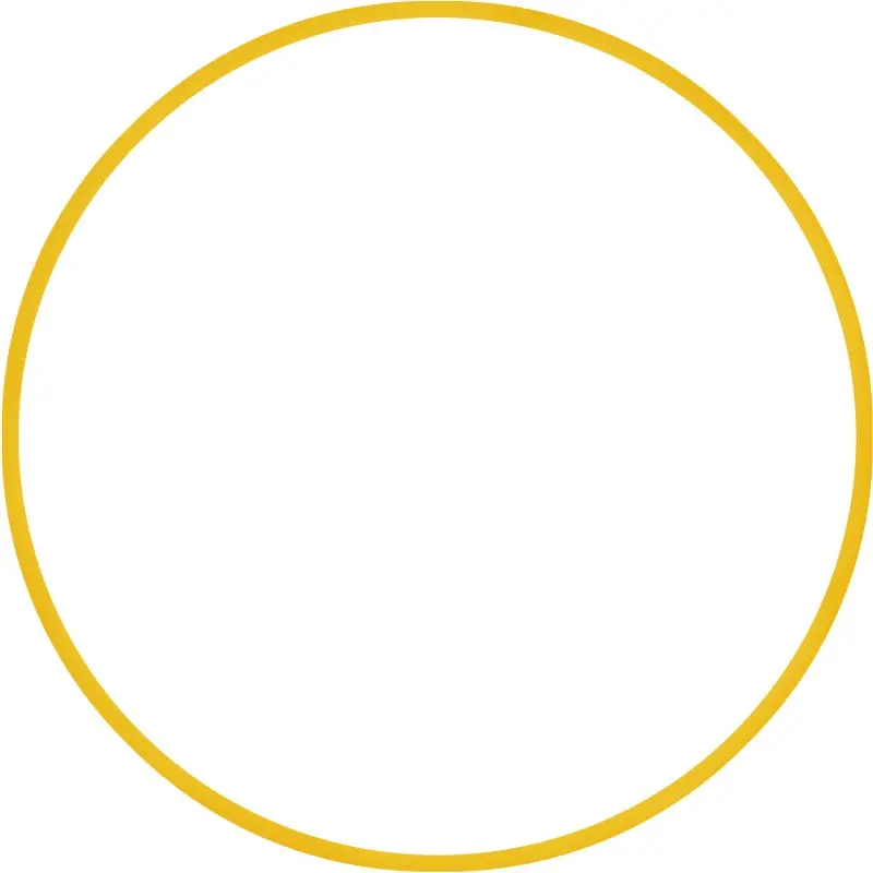 Amila Χούλα Χουπ HQ 80cm - Φ19mm - 330gr. Κίτρινο - 98820