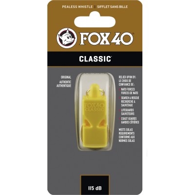 Fox Σφυρίχτρα  Classic Safety Κίτρινη με Κορδόνι - 99020200