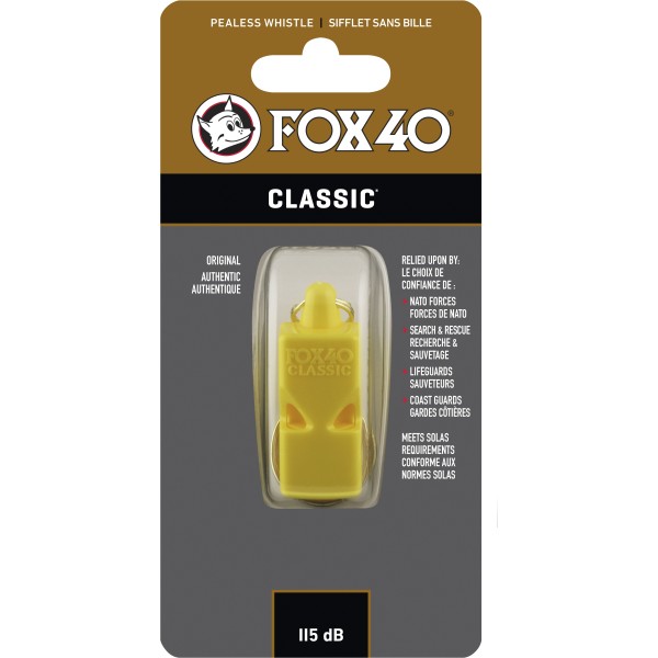 Fox Σφυρίχτρα  Classic Safety Κίτρινη με Κορδόνι - 99020200