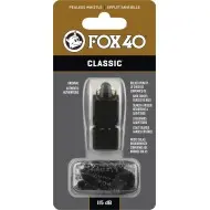 Fox Σφυρίχτρα Classic Safety Μαύρη με Κορδόνι - 99030008 Fox Σφυρίχτρα Classic Safety Μαύρη με Κορδόνι - 99030008