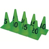 Amila Kids Κώνοι με Νούμερα Σετ 8τμχ Πράσινοι - 99306